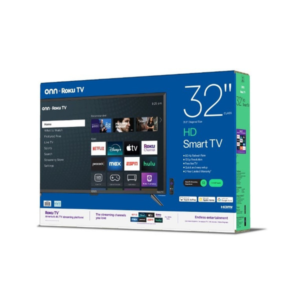 ONN 32 inch Roku Smart TV HD LED Television Built-in Roku - Picture 2 of 6